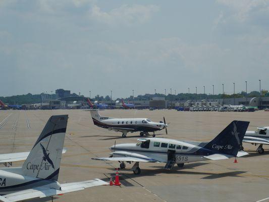 N479SS, a Boutique Air PC12, boarded and ready to go to Jackson, TN.