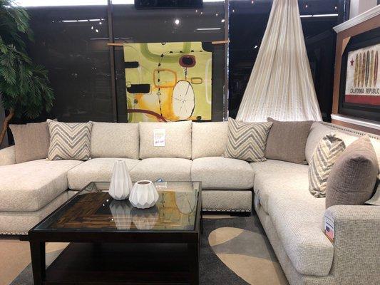 Large and super comfortable sectional to lounge on.