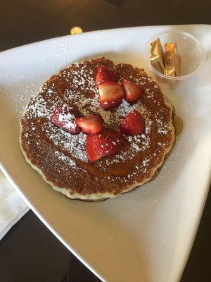 Side pancake with strawberries