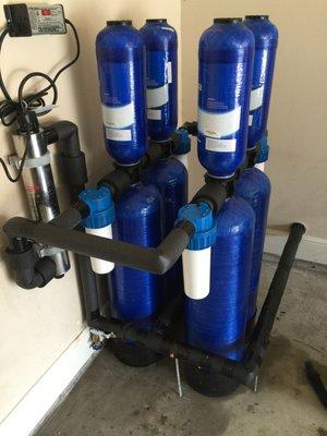 Whole home residential fresh water filtration system.