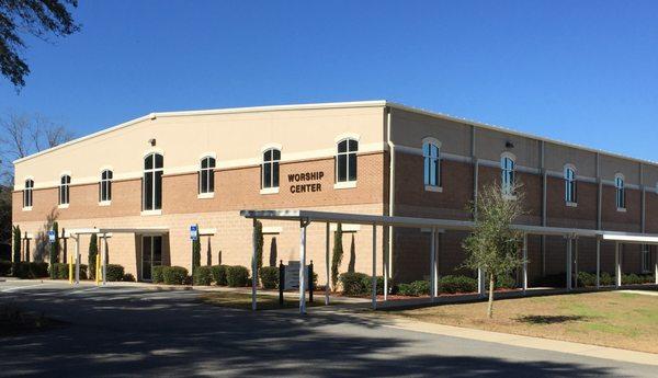 Worship center behind youth room (the old worship center).