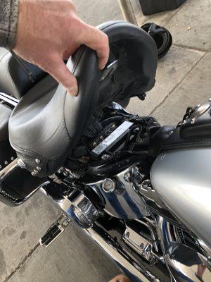 This is how I received my daughters bike from the service department and I fixed the issue, they comped me a fluid change.