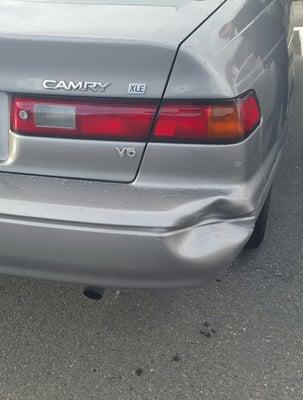 This is the damage that this business did to the car.