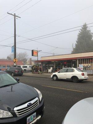 From outside. Corner of 43rd and Fremont