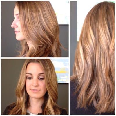 Sun kissed natural hilights and haircut by Tami Waters