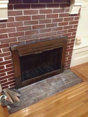 Fireplace repaired and ready for use!