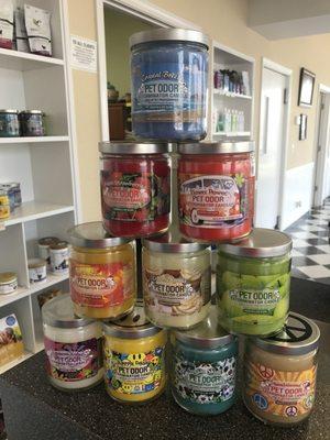 Wide variety of scents, these long lasting candles will help neutralize common odors in any home!