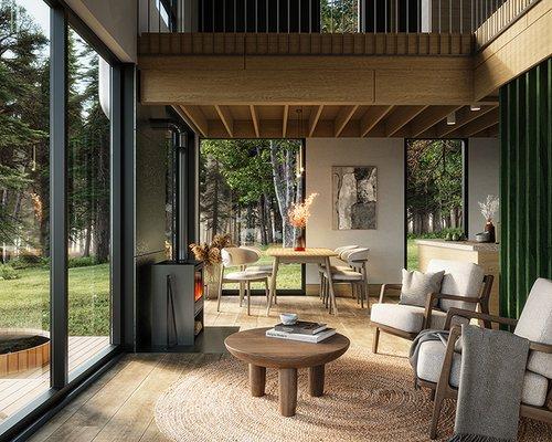 Interior view of our Blue Ridge Cabin project in North Carolina.