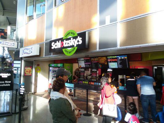 The Schlotzky's near gate 12.  With a moderate line, it's worth the wait for a hot breakfast sandie.