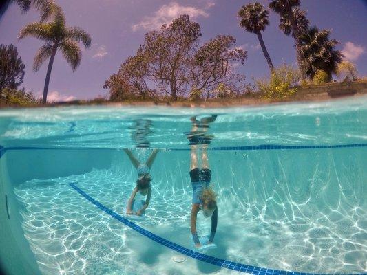 Swimming with Natalie , another fun lesson .