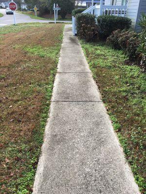 Walkway cleaning job in Garden City. This was taken before we started. Contact advancedxm.com to schedule a cleaning.