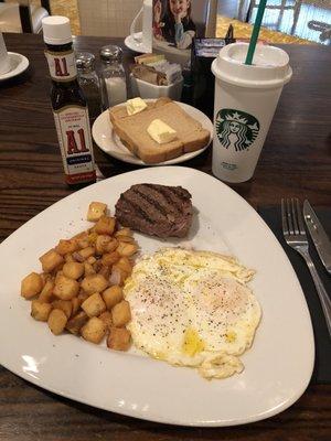 Steak n Eggs - Yes Please, so I thought .. The eggs and the steak were cold :-(