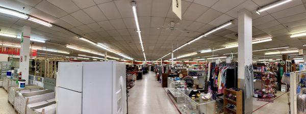 This store is large and has a random collection of things from refrigerators to hockey jerseys