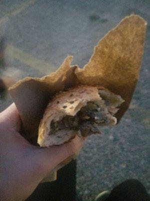 Half eaten samsa