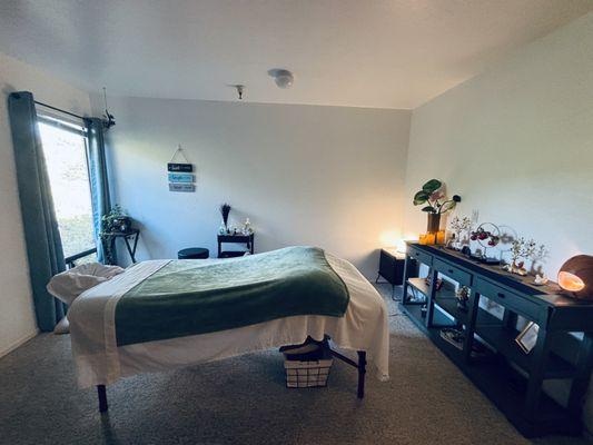 Peace and healing treatment room