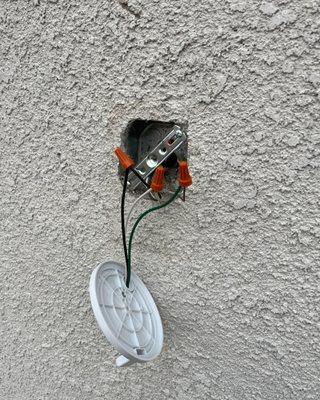 screen door instalation
Replaced an old light fixture with a new floodlight