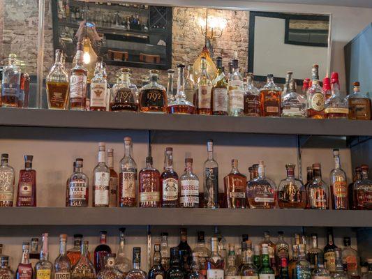 Bourbon selection is unparalleled in the area