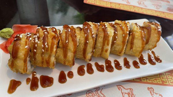 Spicy shrimp tempura roll.