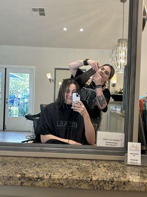 The process with my FAVE stylist Kailey