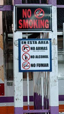 No guns, alcohol, or smoking.