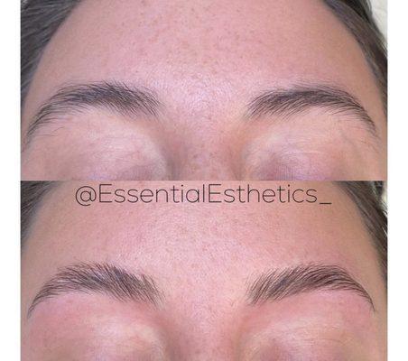 Brow lamination and wax