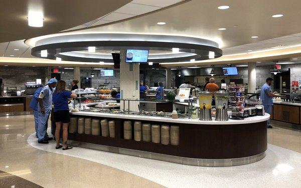 Salad Bar (Center) and Food Stations (Perimeter)