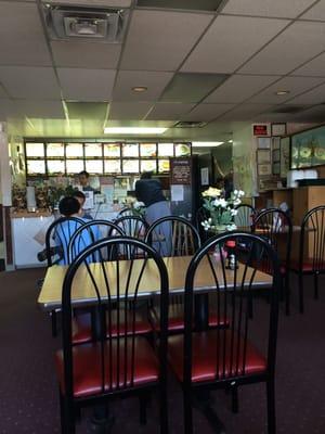 This photograph depicts the interior of the restaurant