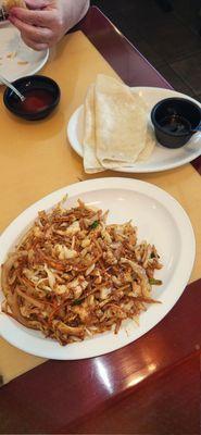 This Northern Chinese Dish Is Called Mu Shu.  It's A Delicious Cabbage Based Dish.  Light, Healthy, And Flavorful.