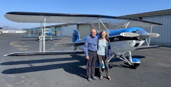 We each were in our own biplane with a highly experienced captain sitting behind us.