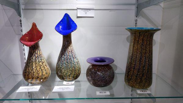 Tranquility Vases in the Sandwich MA Glass Museum