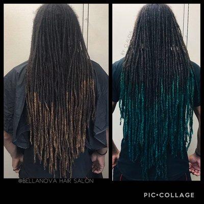 Dreadlocks Green Hair Color!