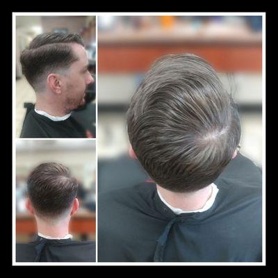 Drop Fade scissor cut and styled