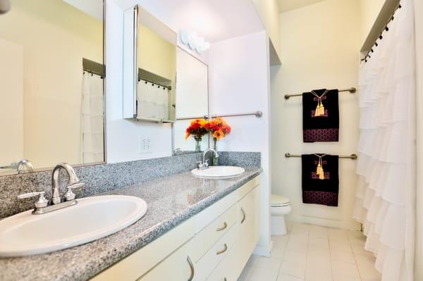 Dual sinks master bath- Condo.