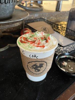 Christmas cake latte