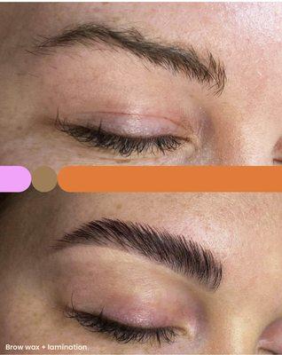 Brow wax + lamination