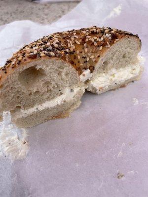 Everything Bagel with Cream Cheese