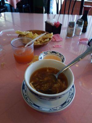 Lunch with soup under 8 bucks..