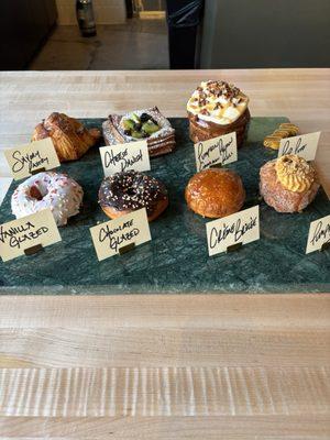 Brioche donuts and other pastries