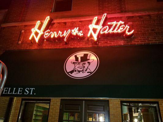 Henry The Hatter Eastern Market Store at night