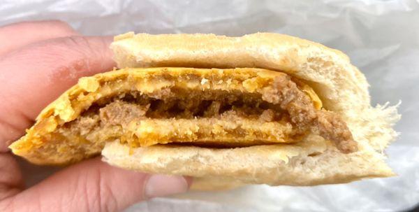 Peppers famous Beef patty sandwiched in their soft fresh baked coco bread