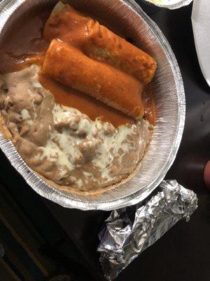 Taco and enchiladas