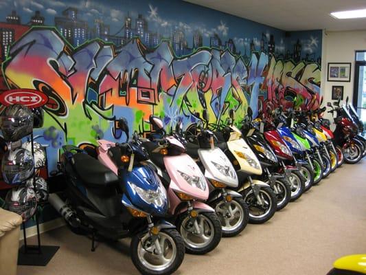 New Scooters 4 Less Graffiti Wall