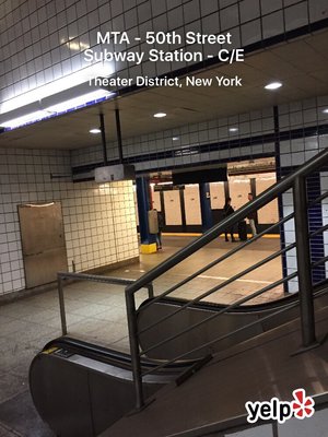 Stairs. Don't use escalator because it only goes up.