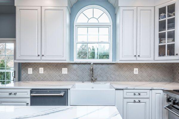 Wolf Designer cabinets, with a Cambria countertop.