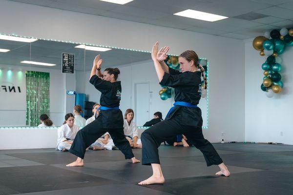 Blue Belts Performing Pinan 5