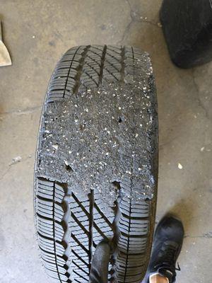 Client came in for a vibration due to asphalt patch on tire.