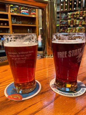 Copperhead Pale Ale and Grace O'Malleys Irish Ale