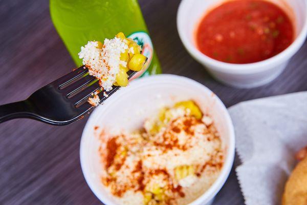 elotes in a cup