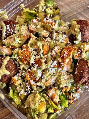 Falafel Cobb Salad w/ Chicken Kabob added