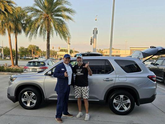 Hawaii Mike and me with my car at West Shore Honda in Tampa, FL